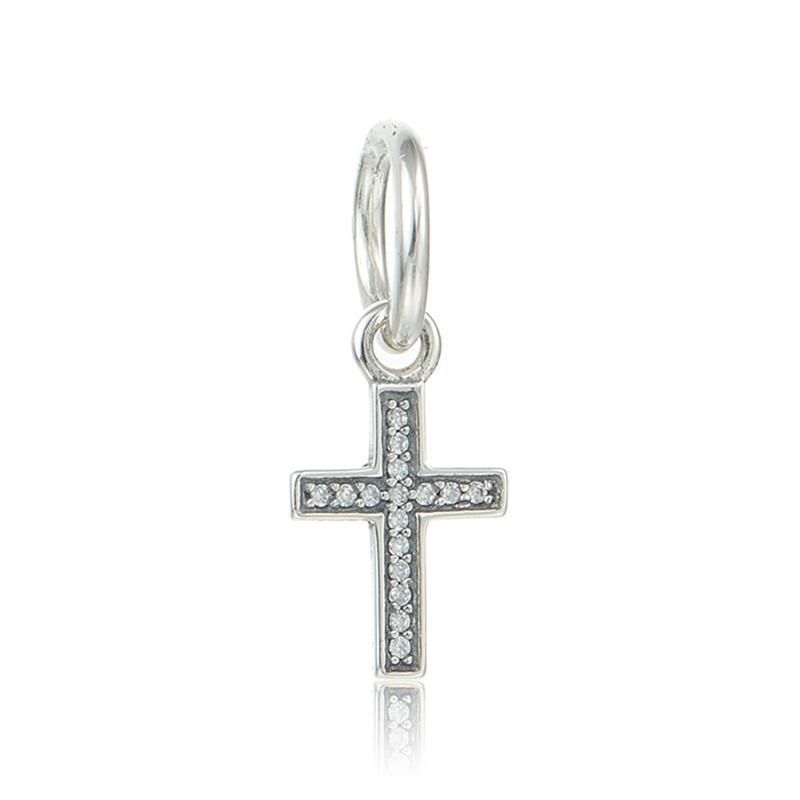 2020 Faith Cross Charms 925 Sterling Silver Fits Pandora Style ...