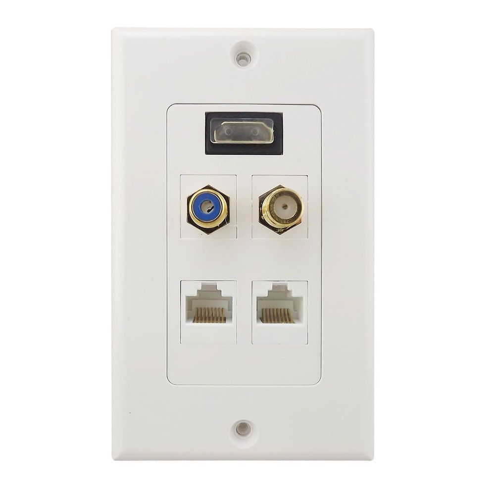 Socket Plate Simple Hdmifrca2* Rj45 Lan Network Female Audio Video Wall Plate Review Socket Plate Classy Hdmifrca2* Rj45 Lan Network Female Audio Video Wall Plate Design Decoration