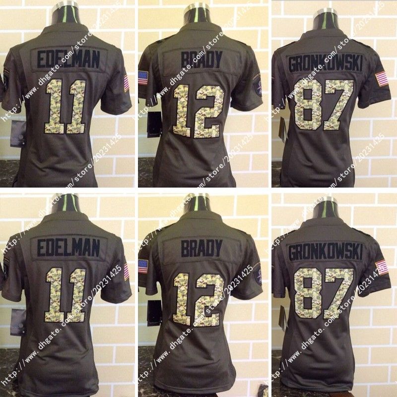 2020 Nik Elite Patriots 11 Julian Edelman 12 Tom Brady 87 Rob Gronkowski Salute To Service Women Army Green Stitched Embroidery Football Jerseys From Tsai8888 16 46 Dhgate Com