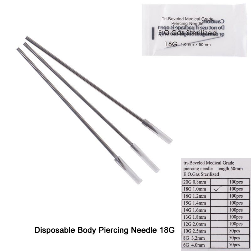 Disposable Sterile Assorted Sizes Cannula Body Piercing Needles 12G 14G ...