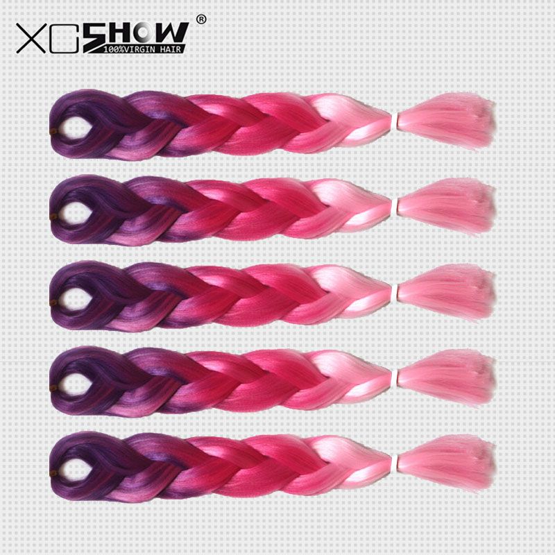 24 Ombre Three Tone Dip Dye Synthetic Braid Hair Extension Color