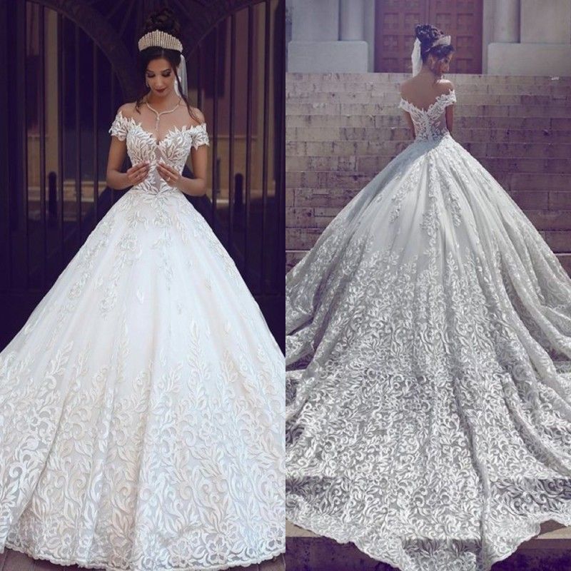  Discount  2019 New Vintage Lace Wedding  Dresses  Sexy Off 