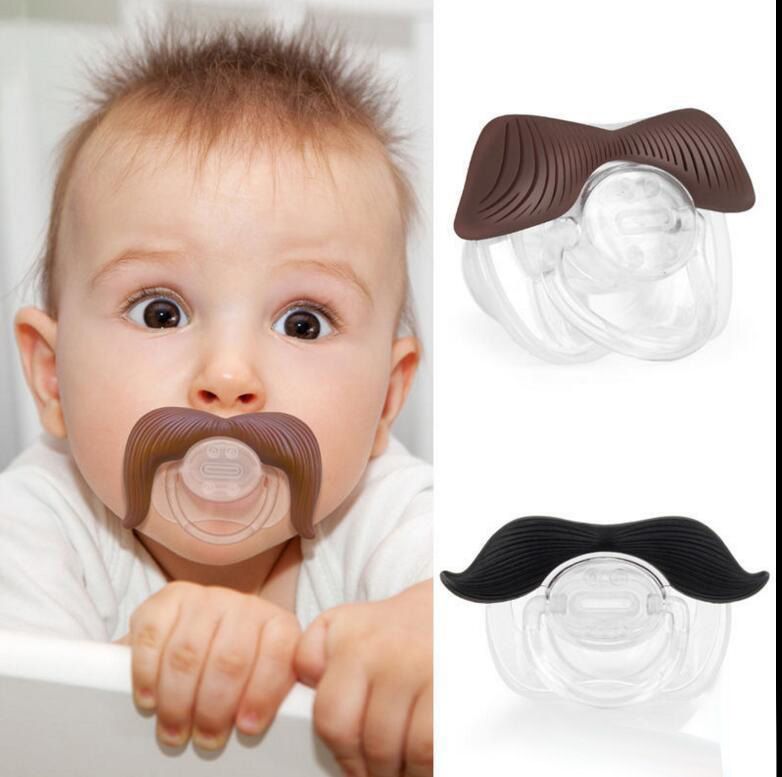 mustache baby pacifier