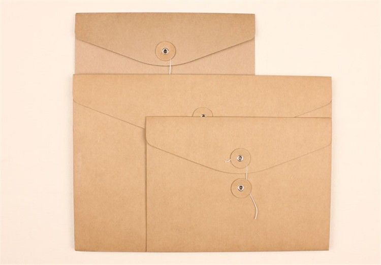Blank A4 Thick Kraft Envelope,Vertical A4 Paper Documents Bags Thick Kraft File Envelope Bags