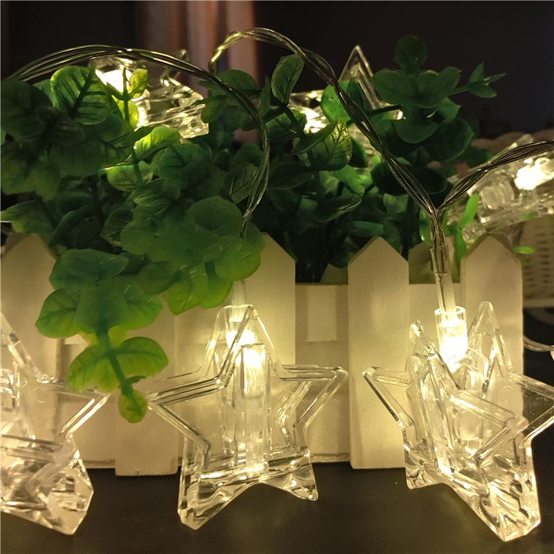 led string lights 3m 20 led star clip lights wedding party xmas