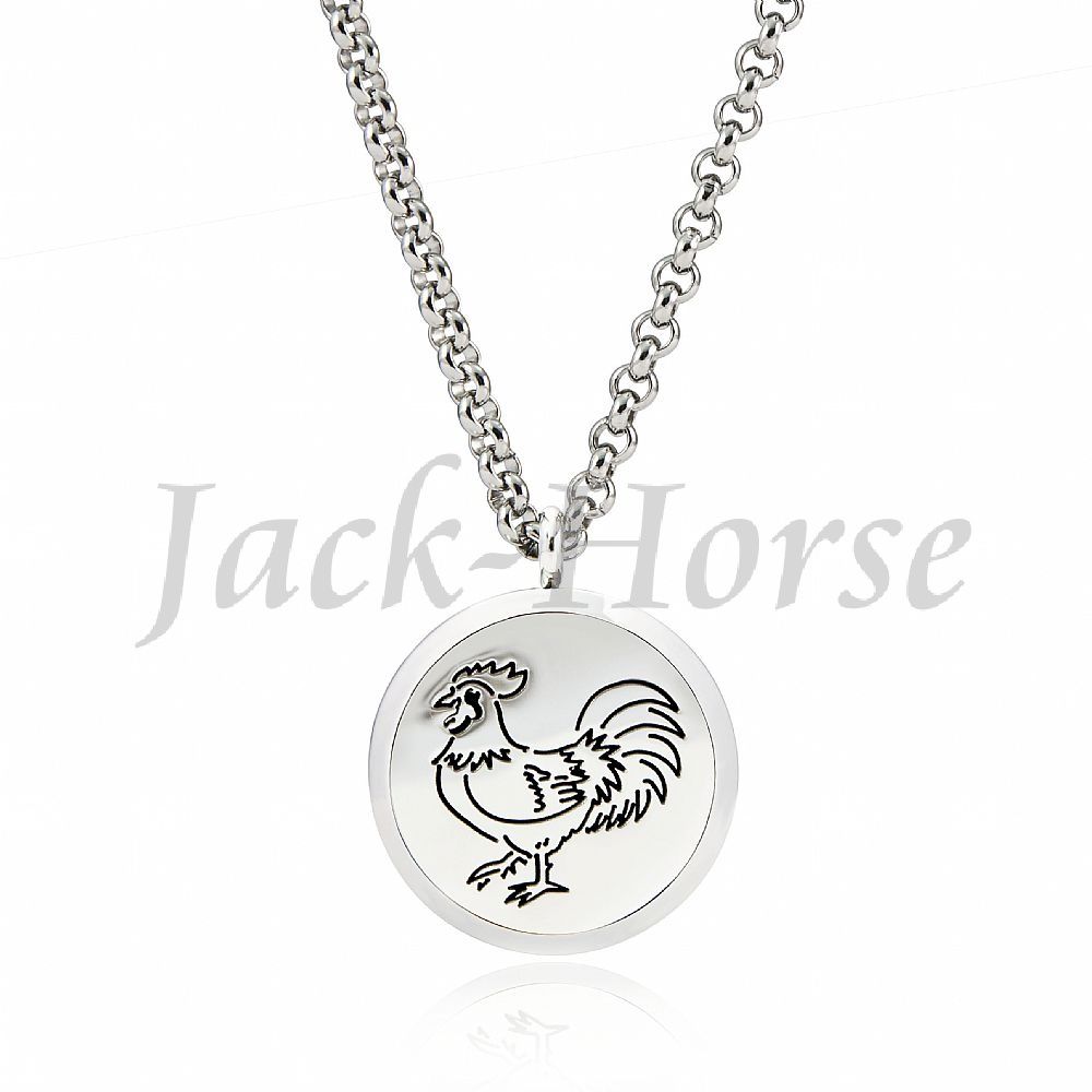 Aroma Diffuser Locket Necklace Pendant Stainless Steel Random And Felt Pads A23