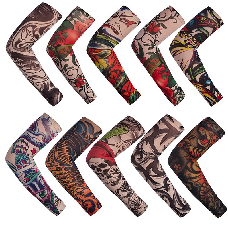 1 Pair UV Sun Protection Pink Shark Camo Arm Warmers Cycling Bike Cuff Sleeve