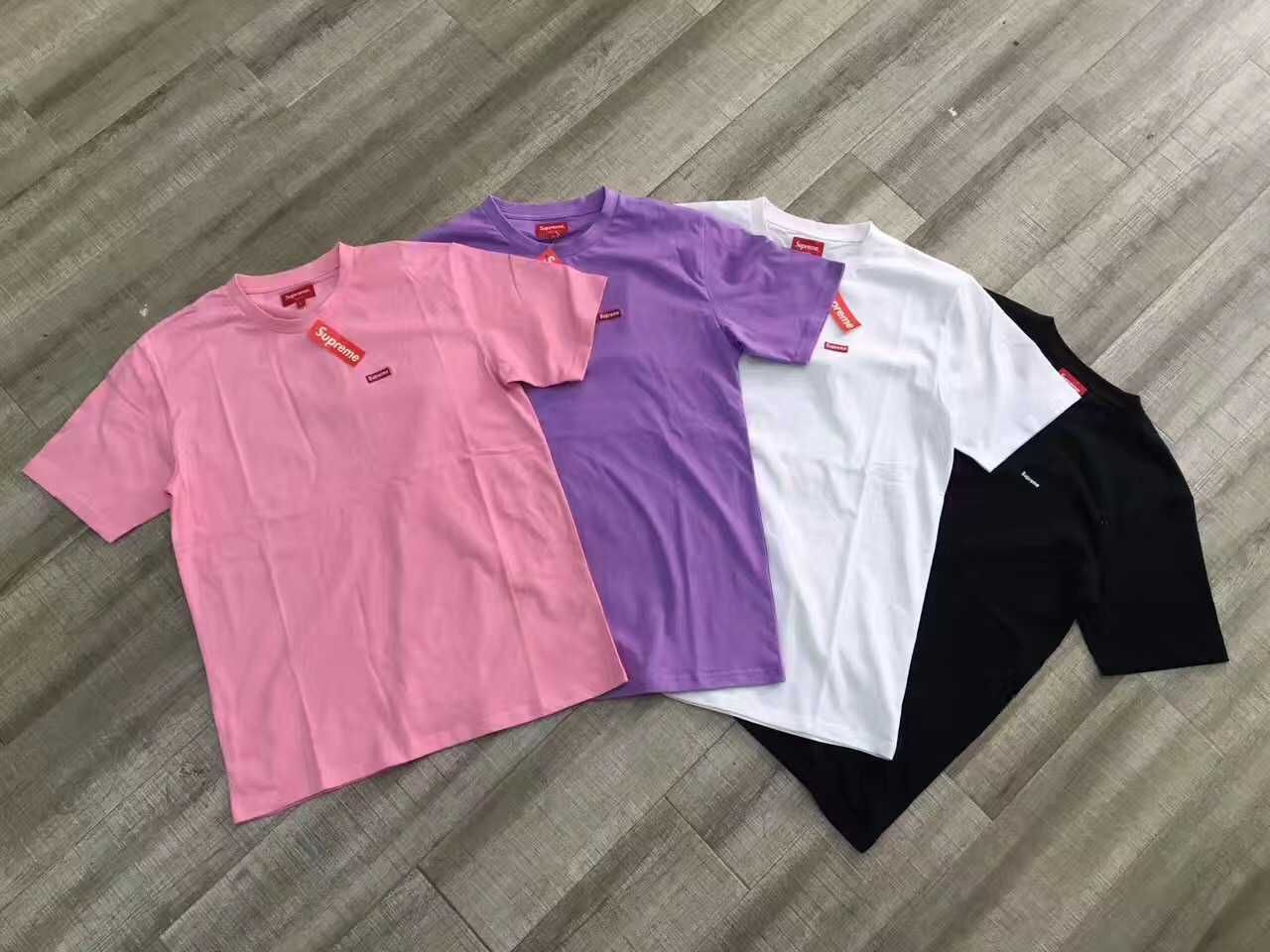 Sup Ss17 Classic Small Box Logo Tee Minimalism T Shirt Round Neck Comfortable Cotton Tee White Pink Purple Australia 21 From Cdacda Au Au 40 22 Dhgate Australia