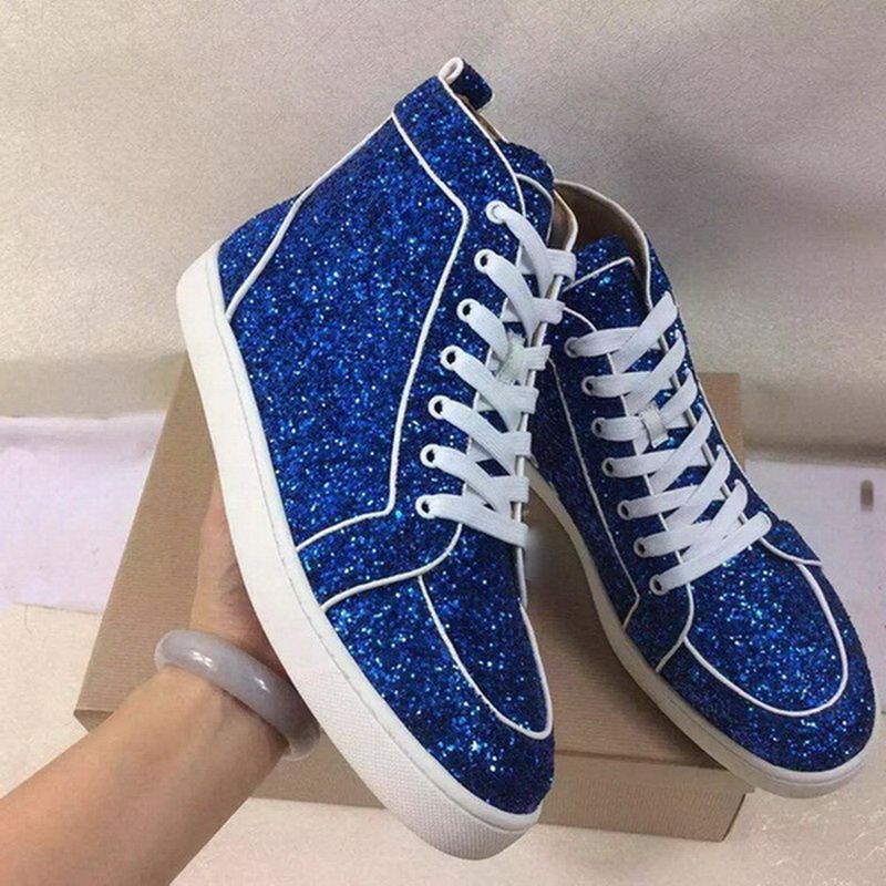 blue glitter sneakers