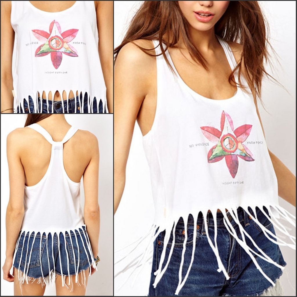 how to cut a women's shirt into a tank top