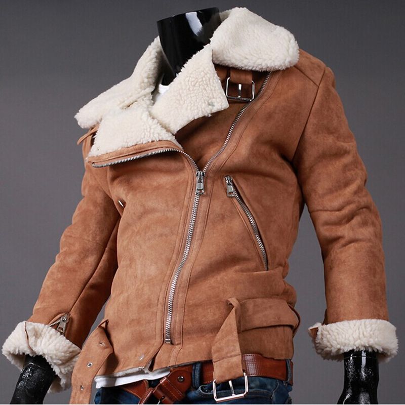 Fall Winter Lamb Shearling Mens Motorcycle Leather Fall Winter Lamb Shearling Mens Motorcycle Leather Jacket Suede Fake Lined Short Faux Fur Coats For Men Black Brown From China Dhgate Com