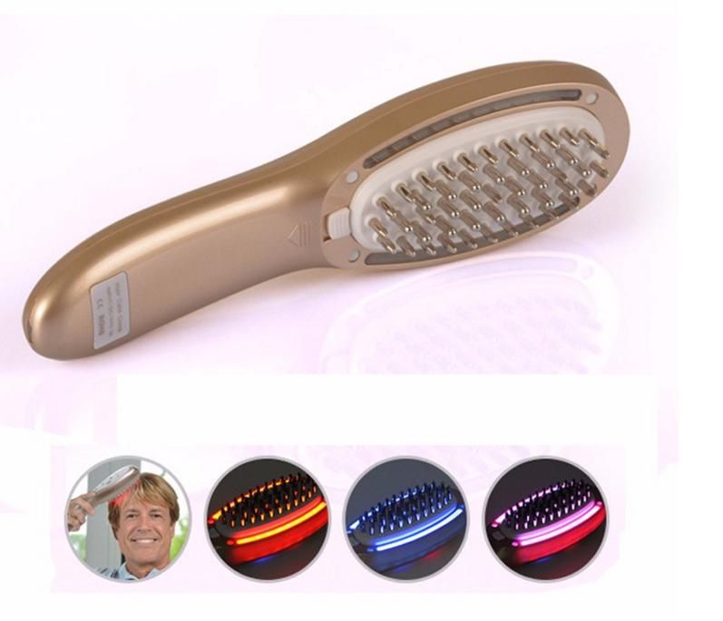 Portable 3 In1 Laser LED Light Therapy Micro Current Stimulation Hair Regrowth Massager Growth