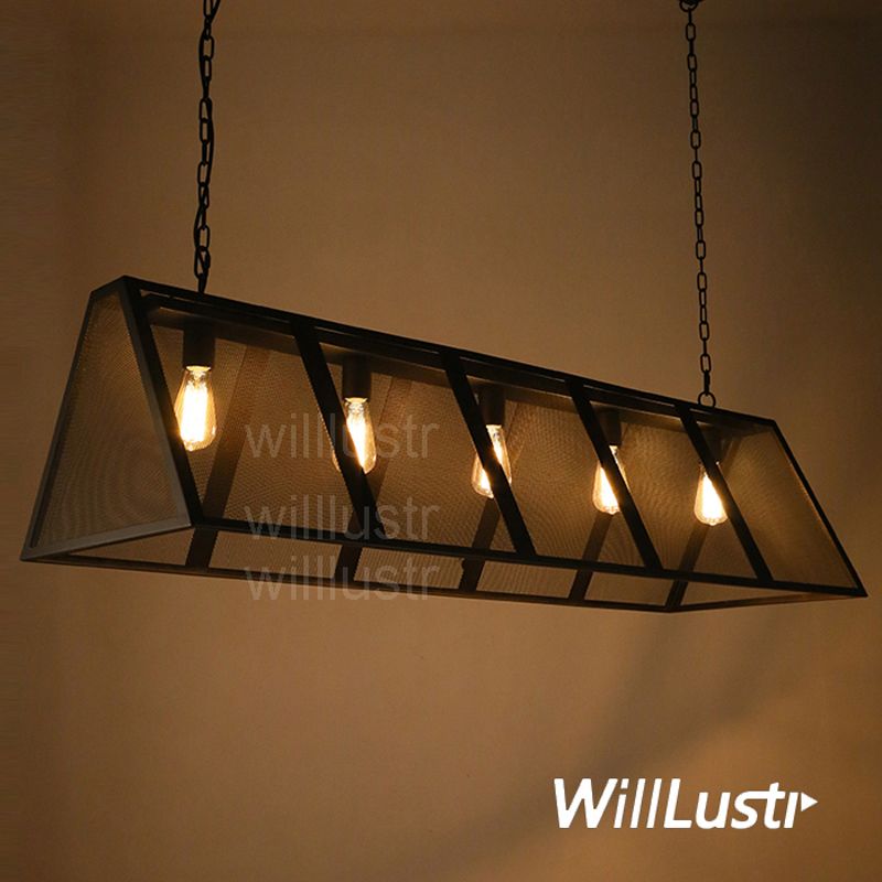 Tzoid Iron Net Pendant Lamp Tzium Hanging Lighting Long Tzoid Iron Net Pendant Lamp Tzium Hanging Lighting Long Metal Frame Suspension Light Loft Bar Restaurant Hotel Cafe Vintage Industry Pendants