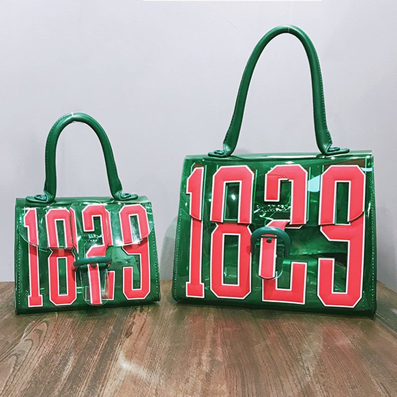 2017 New 1829 Jelly Handbags Fashion Tote Beach Bags For Women Retro Handbag Two Sizes Shoulder