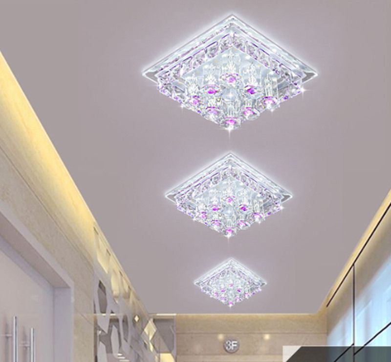 Großhandel 12W Gang LED Deckenlampe Wohnzimmer Kristall Ganglichter LED