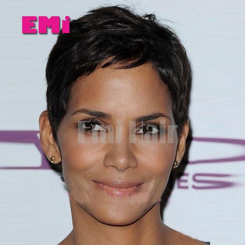 Human Natural Brazilian Human Hair Wigs Cheap Short Glueless Wig For