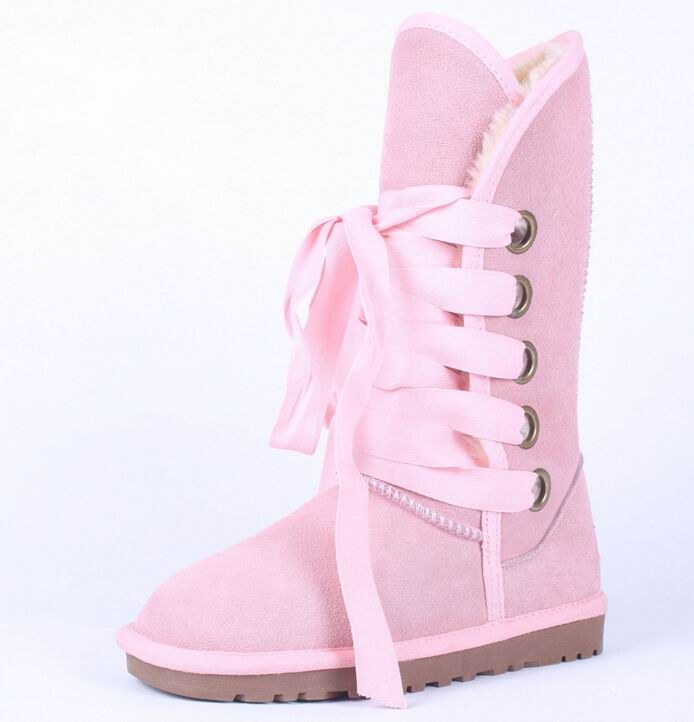 9colours winter new arrival snow boots women lace up suede leather size 11 womens snow boots