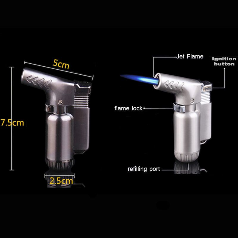 2019 Straight Flame Butane Spray Torch Cigar Lighter Small Hand Torch