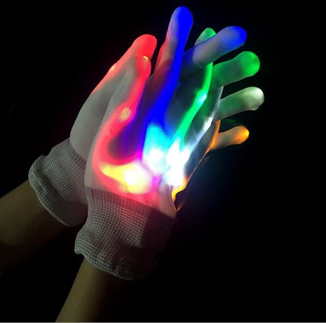 2021 LED Lighting Gloves Mittens Flashing Cosplay Novelty Glove Mitts