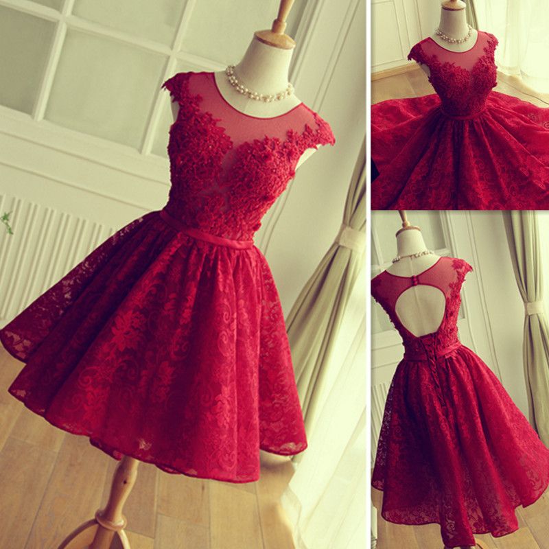 short red prom dresses