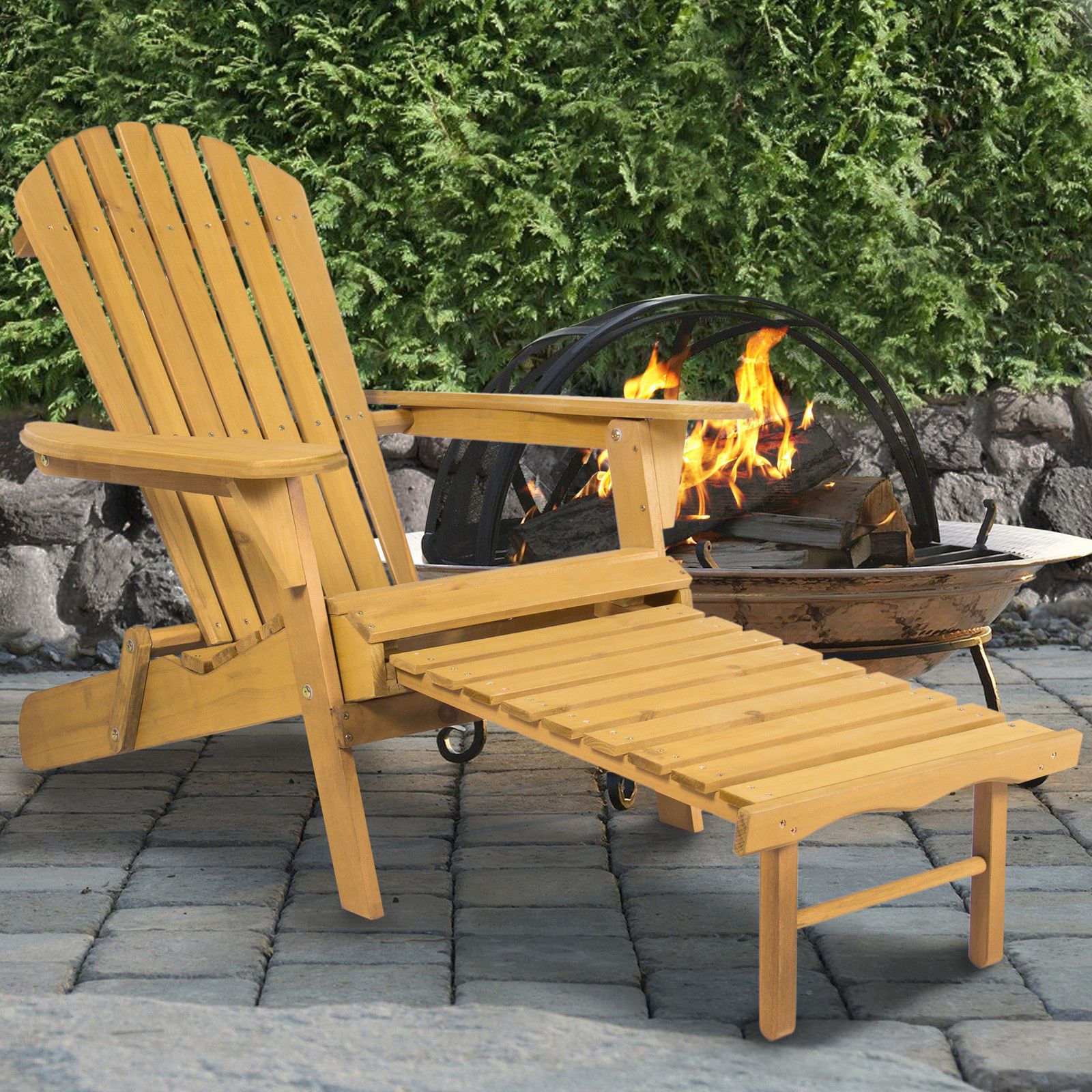 Compre Silla De Madera Al Aire Libre De Adirondack Plegable Con Los