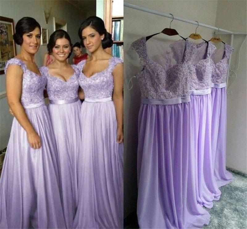 Acquistare 2019 Vendita Calda Lilla Abiti Da Damigella Donore In Chiffon  Lunga Cameriera Donore Abito Da Onore Spiaggia Abiti Da Sposa Abiti Da  Sposa Plus Size Abiti Da Sera Economico | Consegna