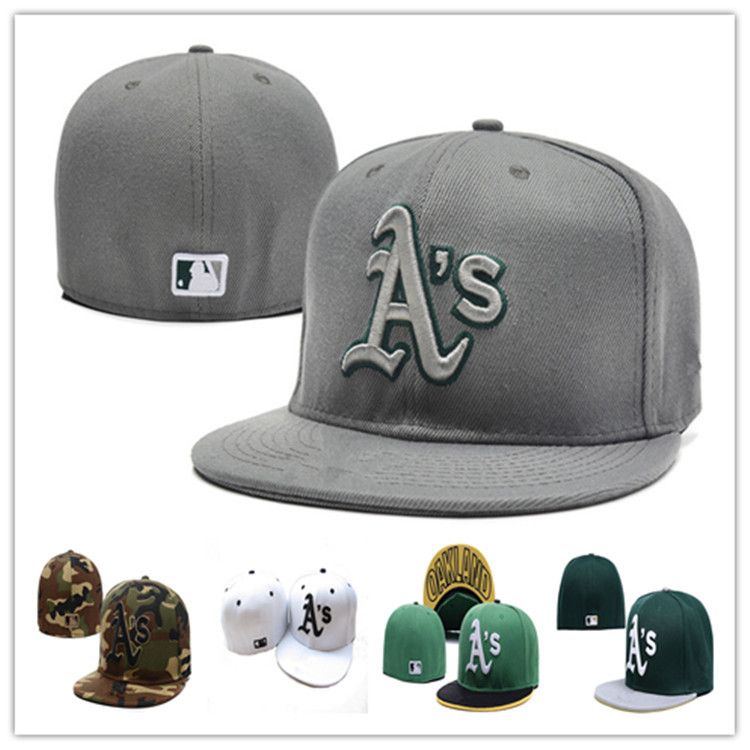 Cheap Athletics Fitted Hats Baseball Cap Embroidered Team AS Letter