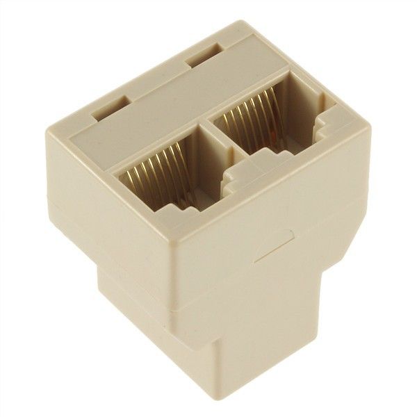 Discount 8P8C RJ45 For CAT5 Cable LAN Port 1 To 2 Socket