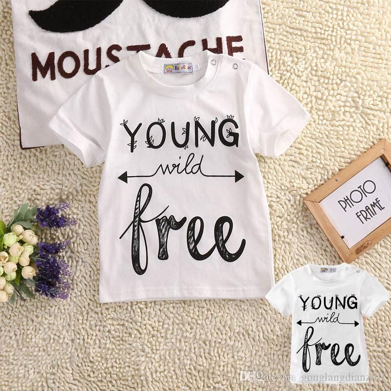 2019 2016 Wholesale Toddler Kids Baby Boys Girls Cotton Short Sleeve