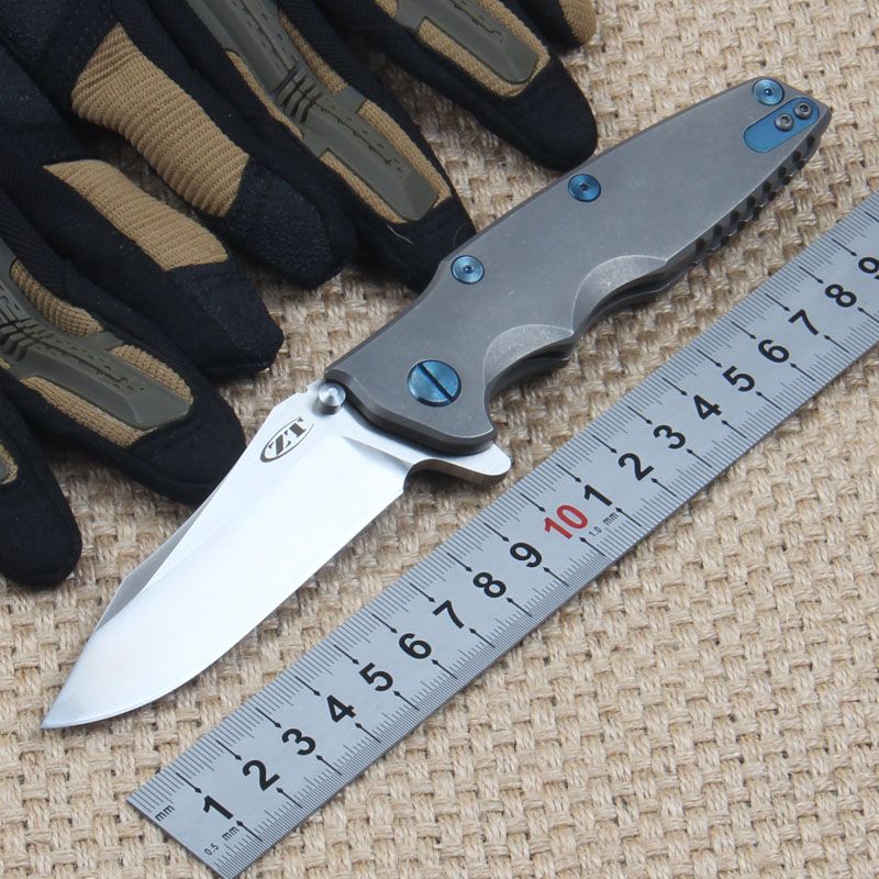 Zero Telerance ZT Flipper 0392 Folding Knife M390 Steel Blade KVT Ball