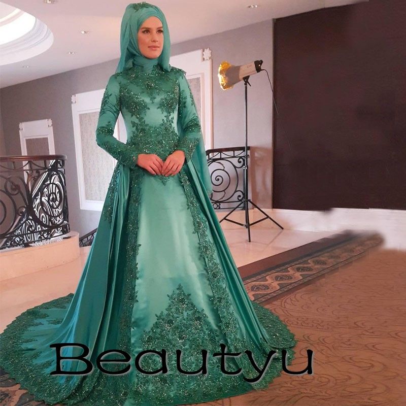 Evening Wear A Line High Neck Long Sleeve Beaded Overskirt Satin Prom Formal Gowns 2k17 Velvet Dress Vintage Style Dresses From Beautyu Evening Wear A Line High Neck Long Sleeve Beaded Overskirt Satin Prom Formal Gowns 2k17 Velvet Dress Vintage Style Dresses From Beautyu