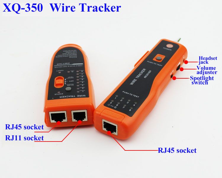 High Quality RJ11 RJ45 Cat5 Cat6 Telephone Wire Tracker Tracer Toner
