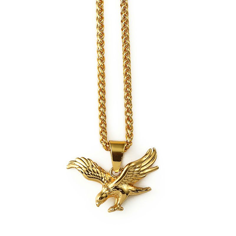 Fantastic Gold Eagle Pendant Necklace At Vc09