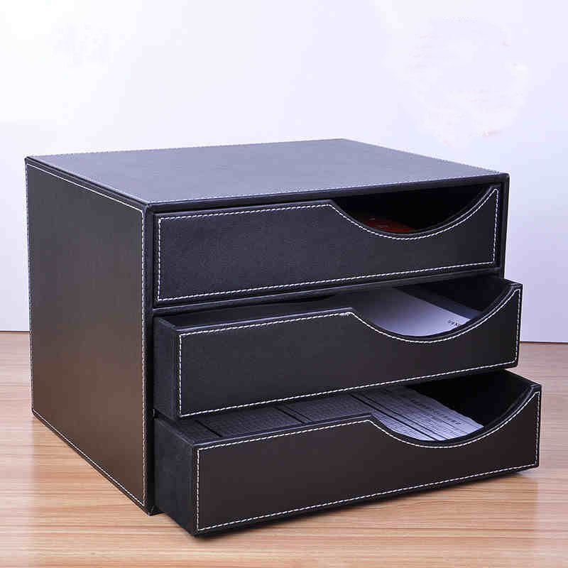 2018 Whole Wood Leather 3 Drawer A4 Desktop File Cabinet Office 2018 Whole Wood Leather 3 Drawer A4 Desktop File Cabinet Office Table Doent Holder Organizer Tray Filing Stand 623a From Sheiler