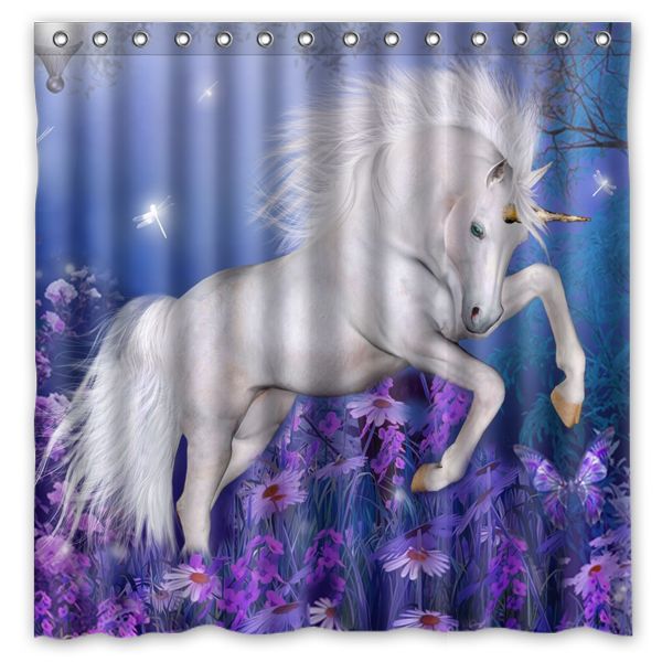 Acheter Chevaux Danse Licorne Fleurs Mystérieuse Conception Rideau ... Acheter Chevaux Danse Licorne Fleurs Mystérieuse Conception Rideau ...