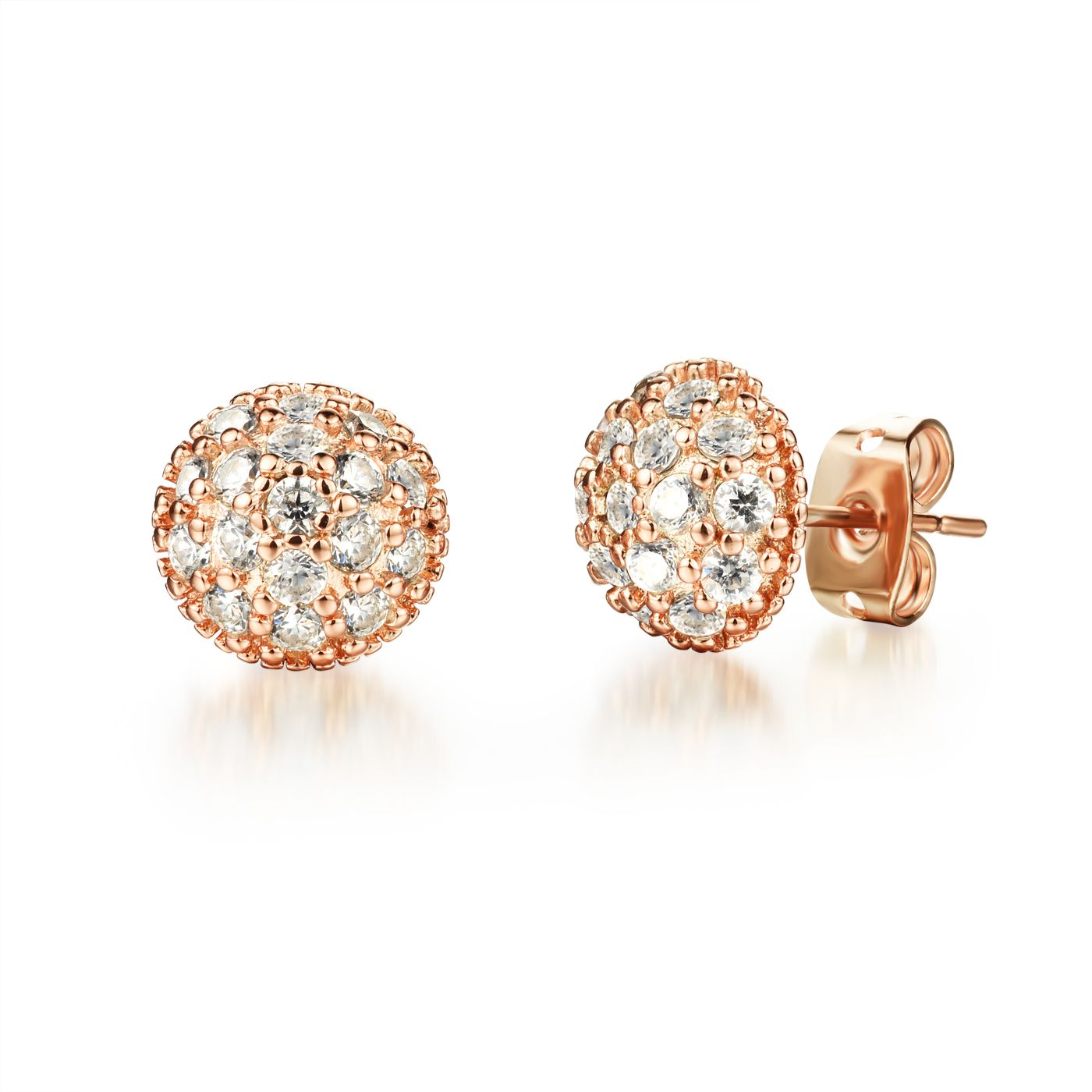 Vintage plaqué or AAA Zircon Hoop Pour Bijoux Boucles d/'oreilles Mariage Femmes