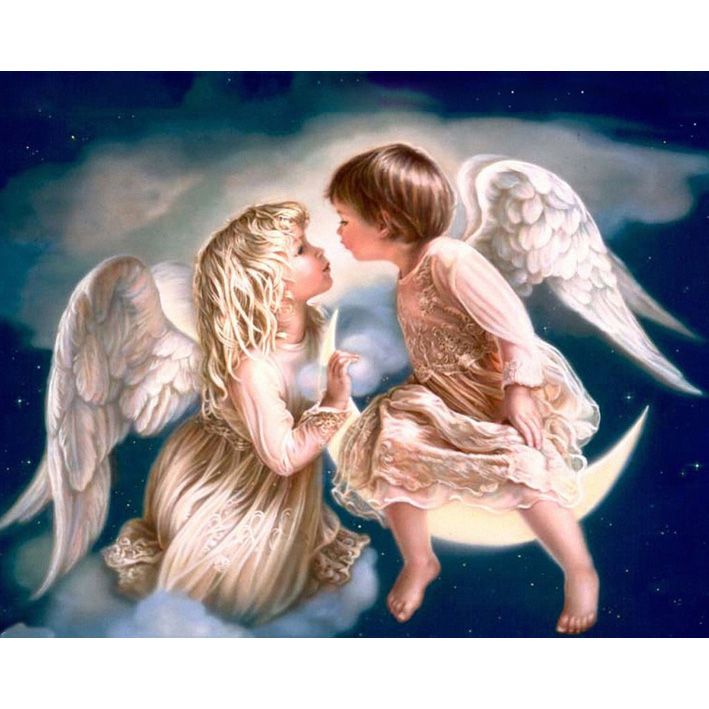 2019 Two Angels Baby Full Drill DIY Mosaic Needlework Diamond Painting