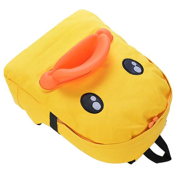 3D Duck Mouth Backpack Yellow Shape Daypack Funny Style Schoolbag