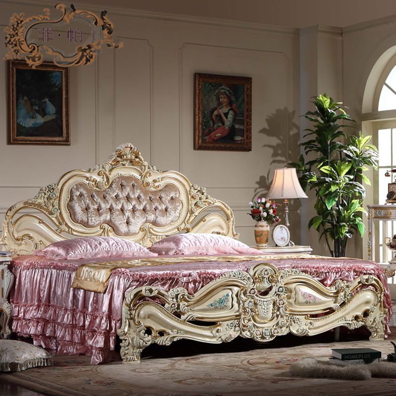 2019 Antique Furniture Bedroom Baroque European Furniture 