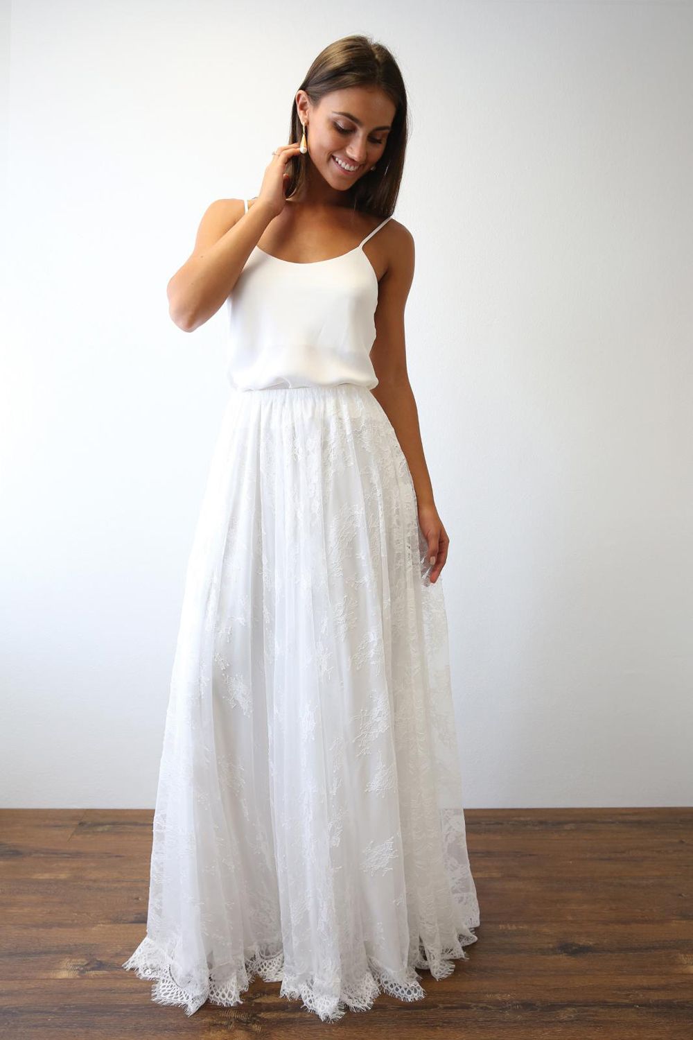 Beach Wedding Dresses No Train
