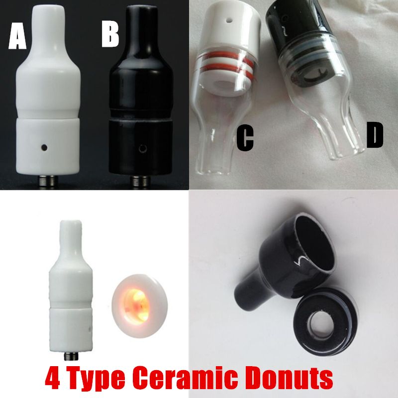 Ceramic Donut Wax Atomizer Coil Head 510 Thread Huge Vapor Full Ceramic Material Wickless Coil