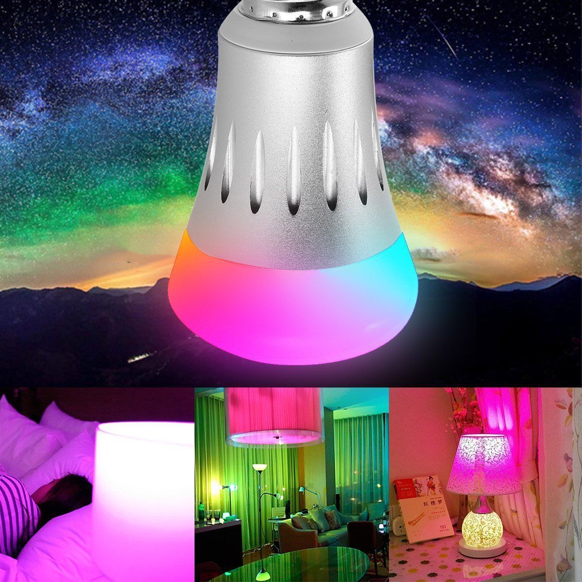 smart led light alexa bulb wi fi dimmable rgbw color led lights alexa