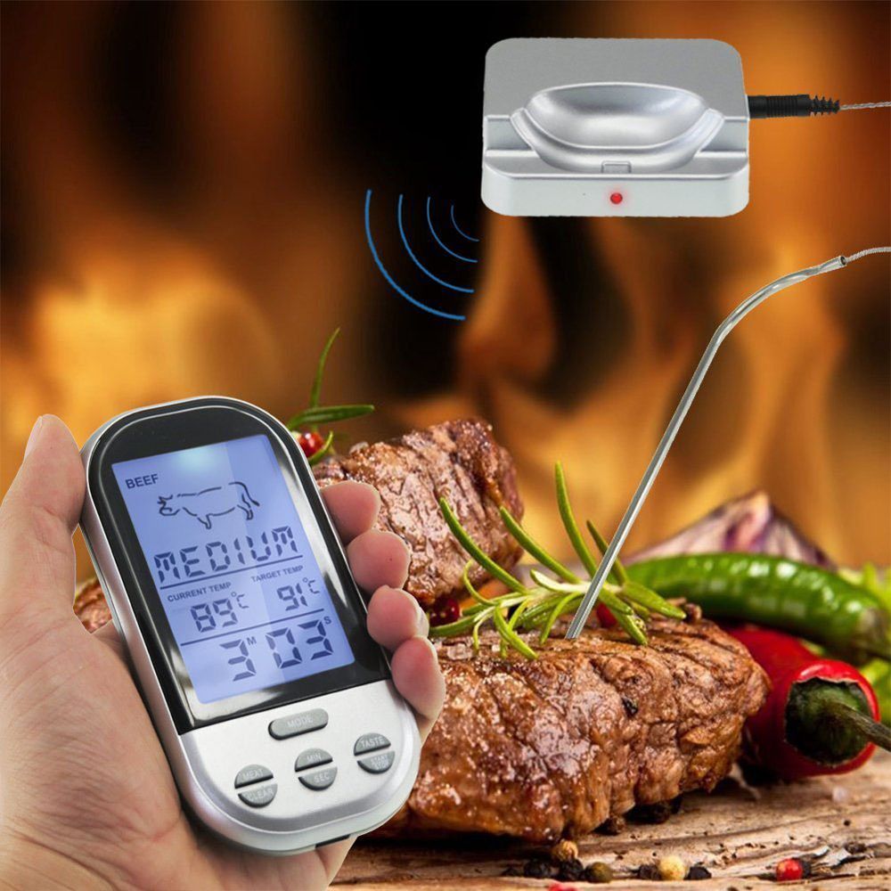 2019 Wireless Remote Digital Food Meat Oven Thermometer With Probe