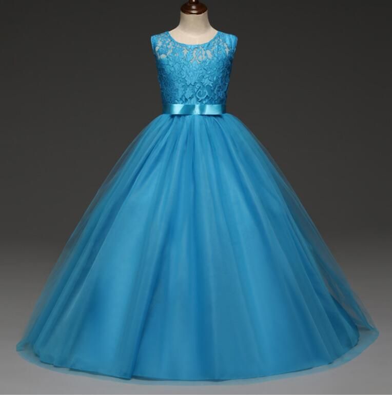 Kids Girls Wedding Flower Girl Dress Princess Party 