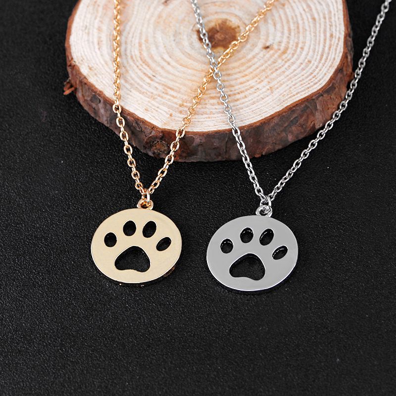 Hollow Pet Dog Necklace Pendant Animal Jewelry Women Girls Choker Chain Collar Hollow Pet Dog Necklace Pendant Animal Jewelry Women Girls Choker Chain Collar