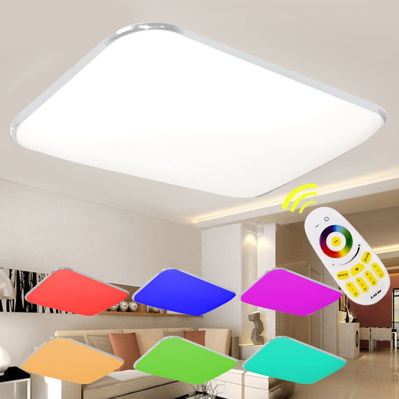 Led Ceiling Lights Lamp Luminaria Light With Remote Control Dimmable Color And Rgb Changing Fixtures Re Plafonnier