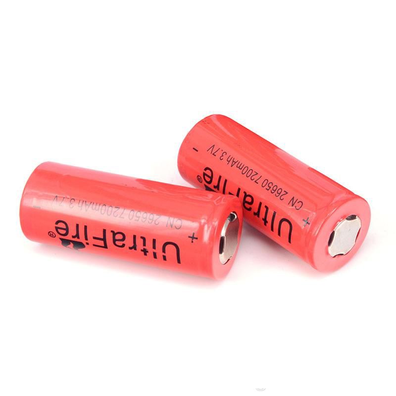 UltraFire Batteries Rechargeable Li Ion Battery 26650 7200mAh 3.7 Volt