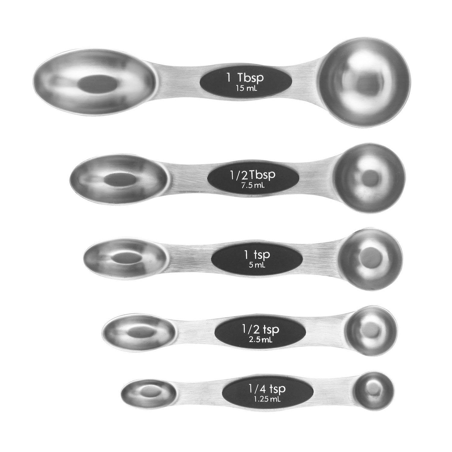 2021 18 10 Stainless Steel Double Sided Magnetic Measuring Spoons Easy 