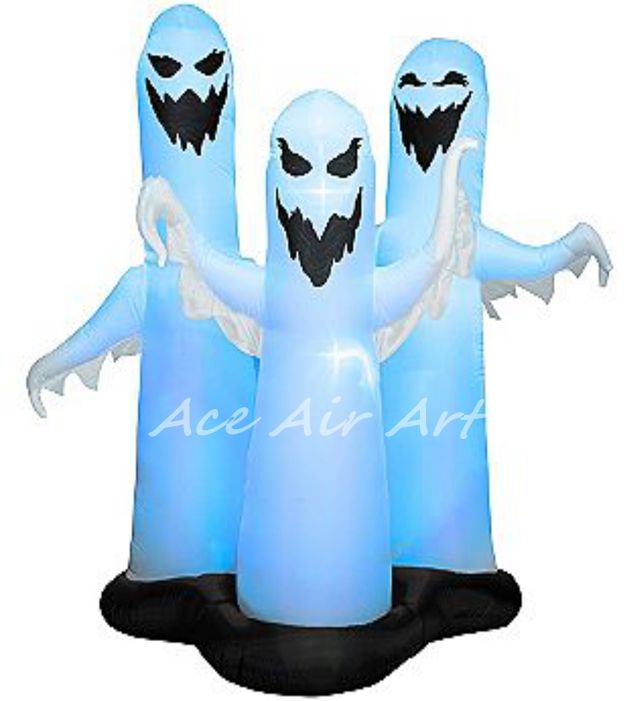 White Scary Halloween Ghost Inflatable Halloween Yard Decoration