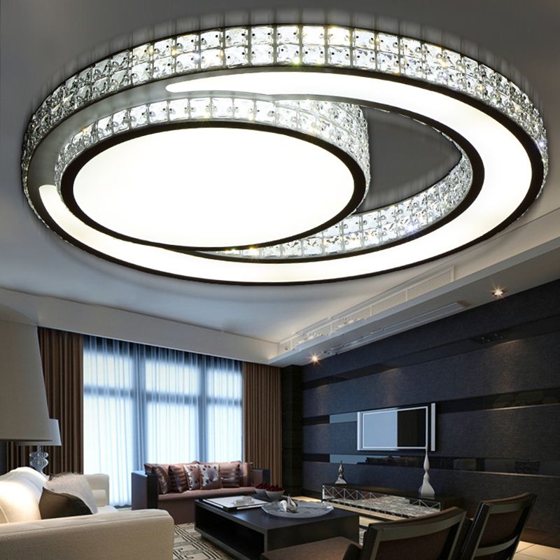 Großhandel Heiße Kristall Moderne Led Deckenleuchten Für Wohnzimmer ... Großhandel Heiße Kristall Moderne Led Deckenleuchten Für Wohnzimmer ...